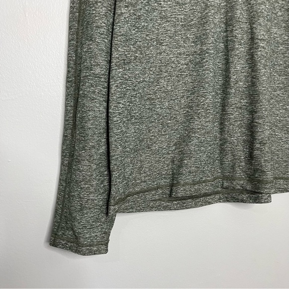 Lululemon Mens Surge Soft Long Sleeve Heathered Gator Green Henley I - Picture 10 of 12
